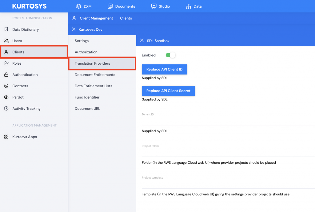 SDL Integration details